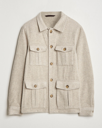  Safari Wool Shirt Jacket Beige