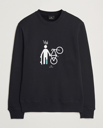  Skater Bike Crew Neck Sweatshirt Black