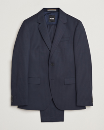  Houston Wool Pinstriped Suit Dark Blue