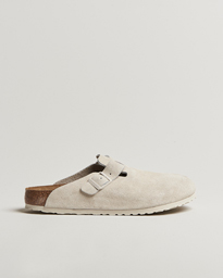  Boston Soft Footbed Antique White Suede