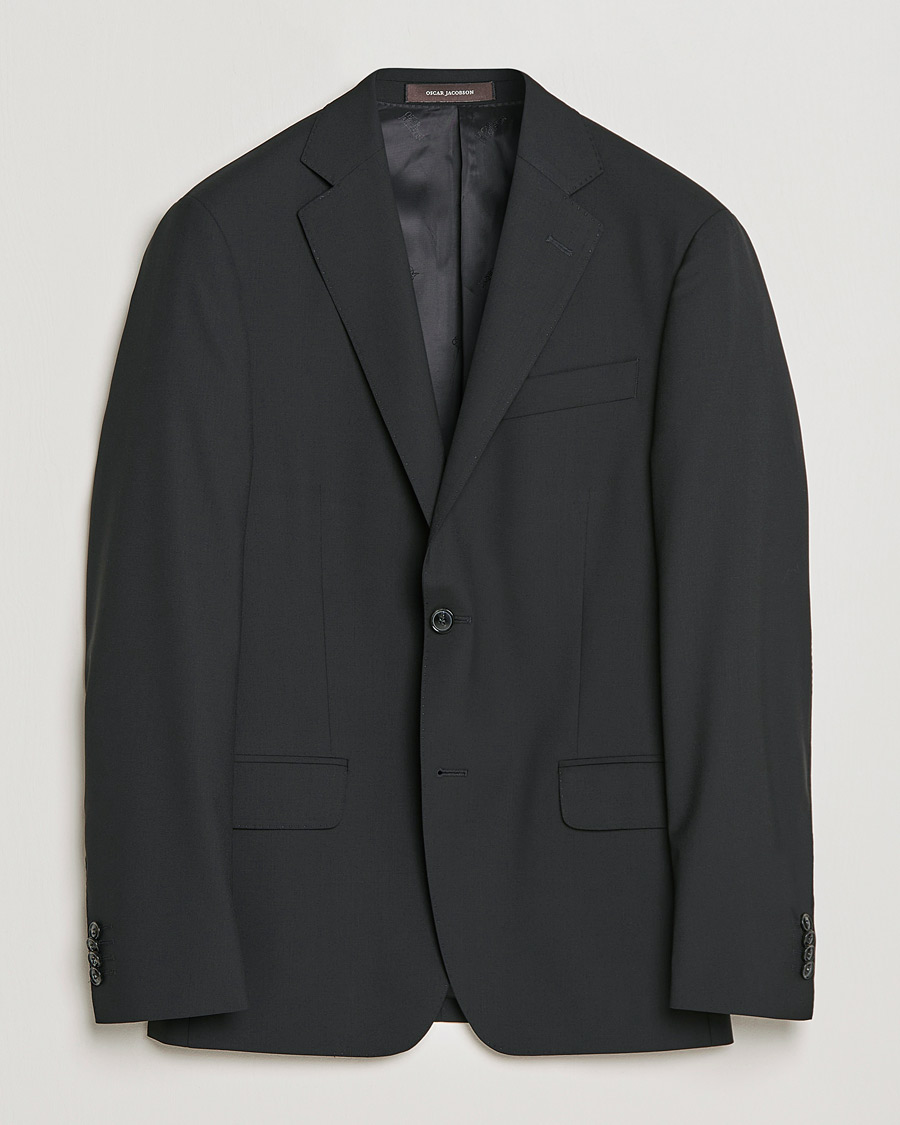 Herren | Sakkos | Oscar Jacobson | Edmund Blazer Super 120´s Wool Black
