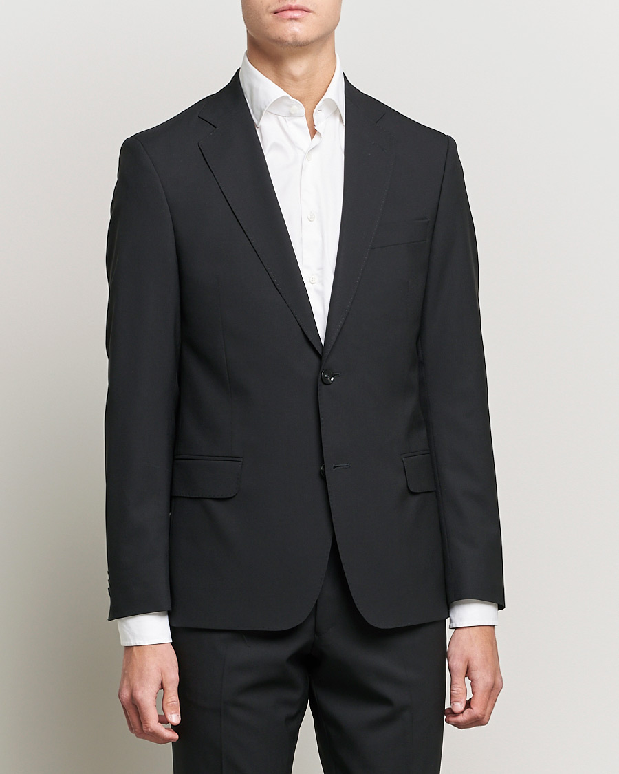 Herren | Sakkos | Oscar Jacobson | Edmund Blazer Super 120´s Wool Black