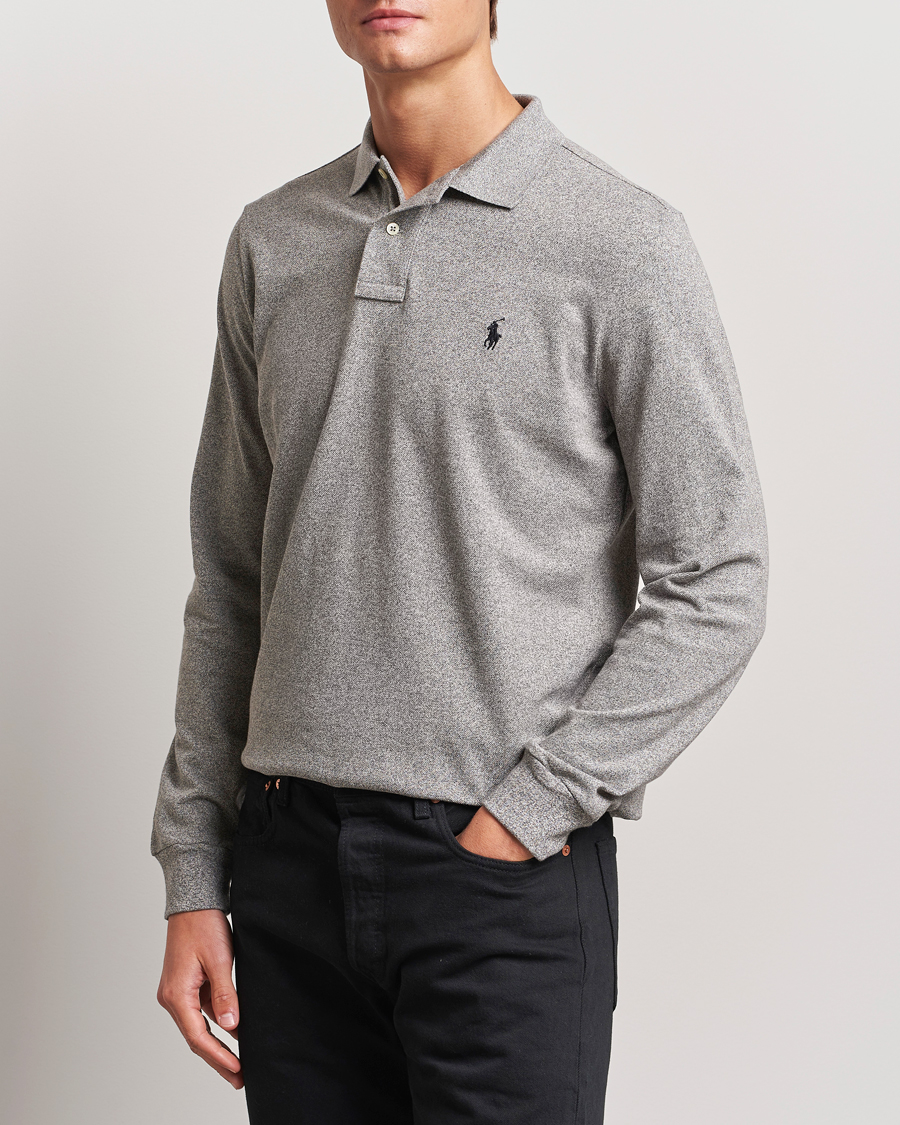 Herren | Poloshirts | Polo Ralph Lauren | Custom Slim Fit Long Sleeve Polo Canterbury Heather