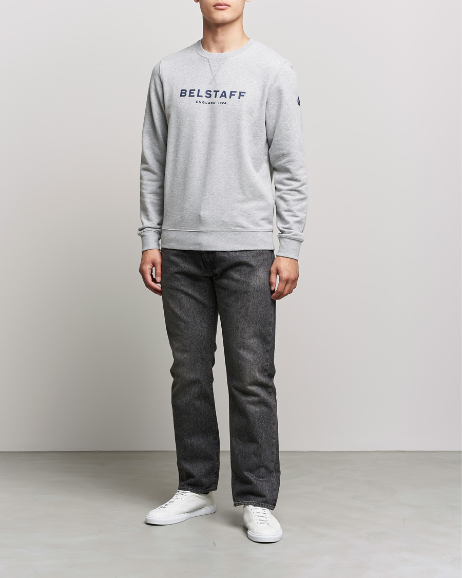 Herren | Pullover | Belstaff | 1924 Crew Neck Logo Sweat Grey Melange