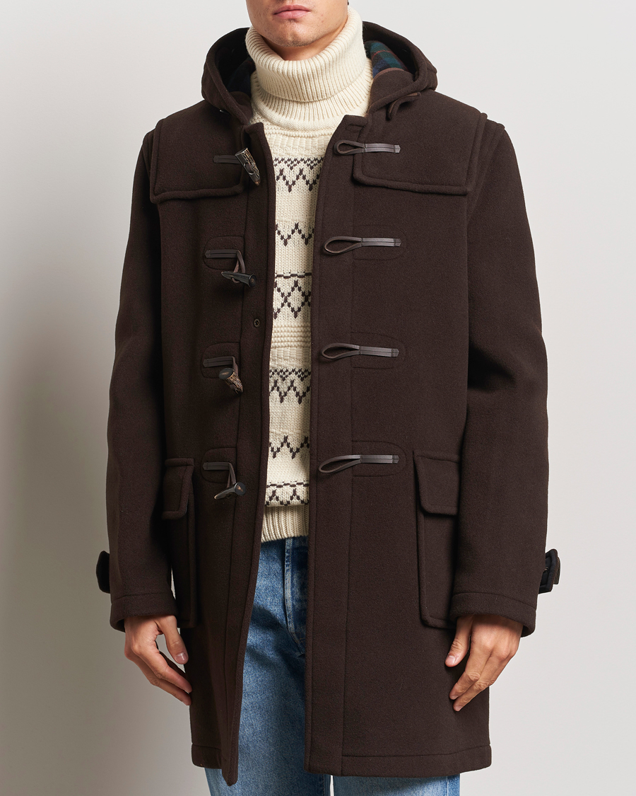 Herren |  | Gloverall | Morris Duffle Coat Brown/Tartan