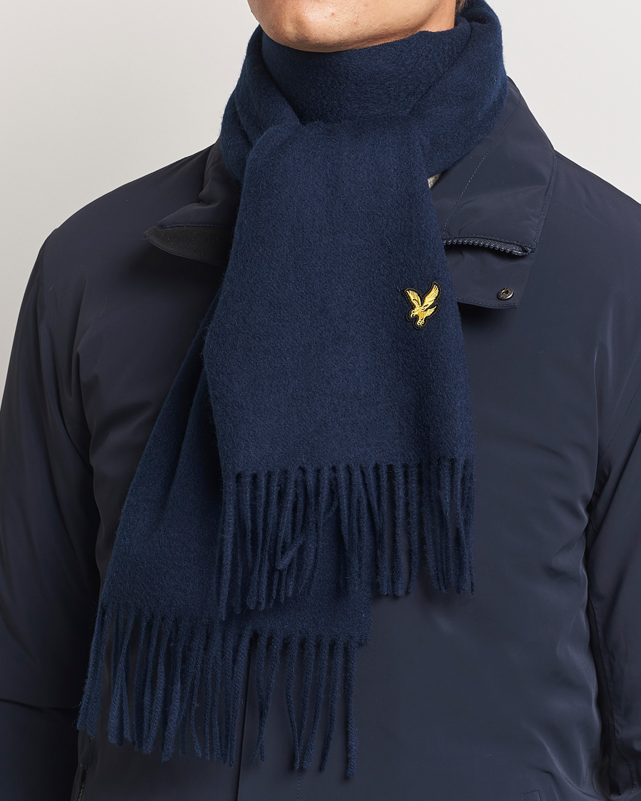 Herren |  | Lyle & Scott | Lambswool Scarf Dark Navy