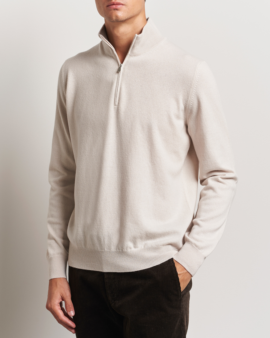 Herren |  | Gran Sasso | Wool/Cashmere Half Zip Cream