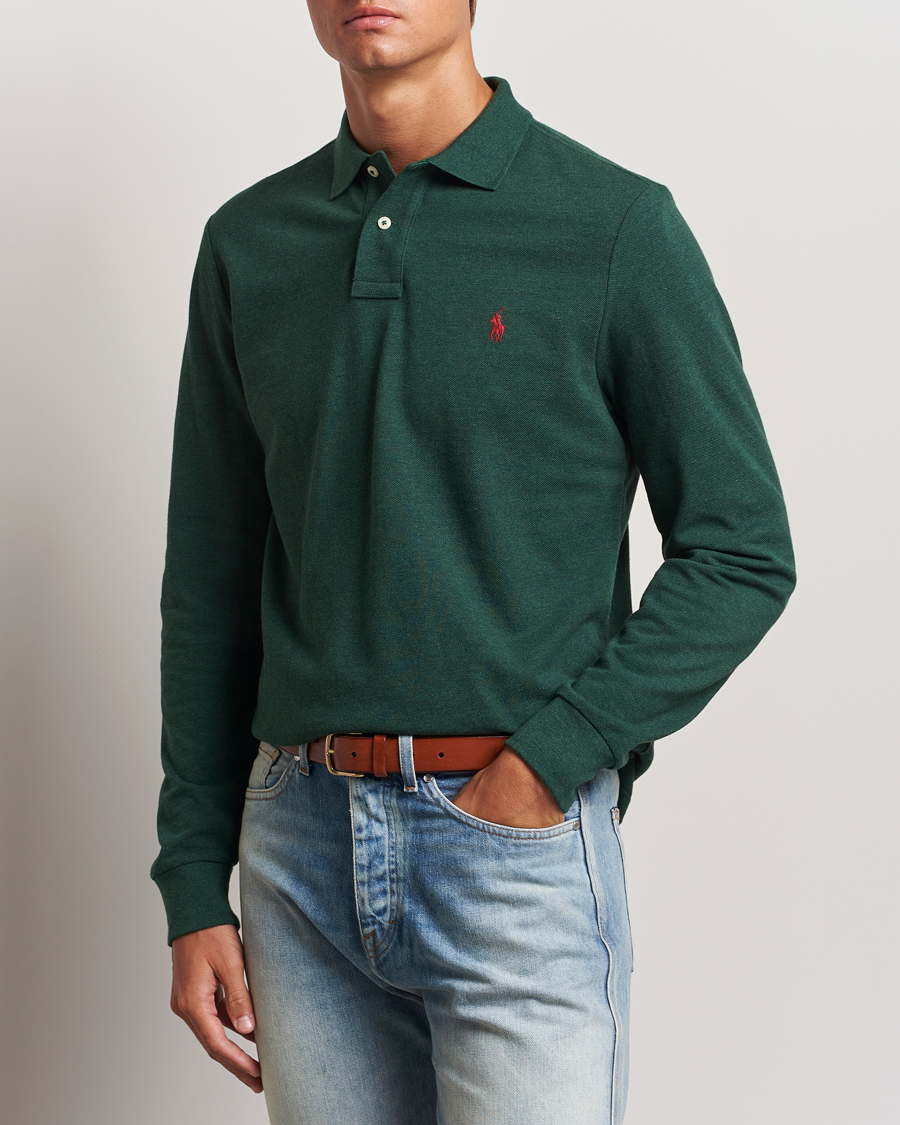 Herren |  | Polo Ralph Lauren | Custom Slim Fit Long Sleeve Polo Scotch Pine Heather