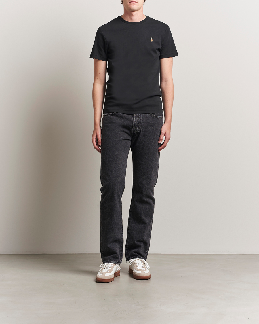Herren | T-Shirts | Polo Ralph Lauren | Luxury Pima Cotton Crew Neck T-Shirt Black