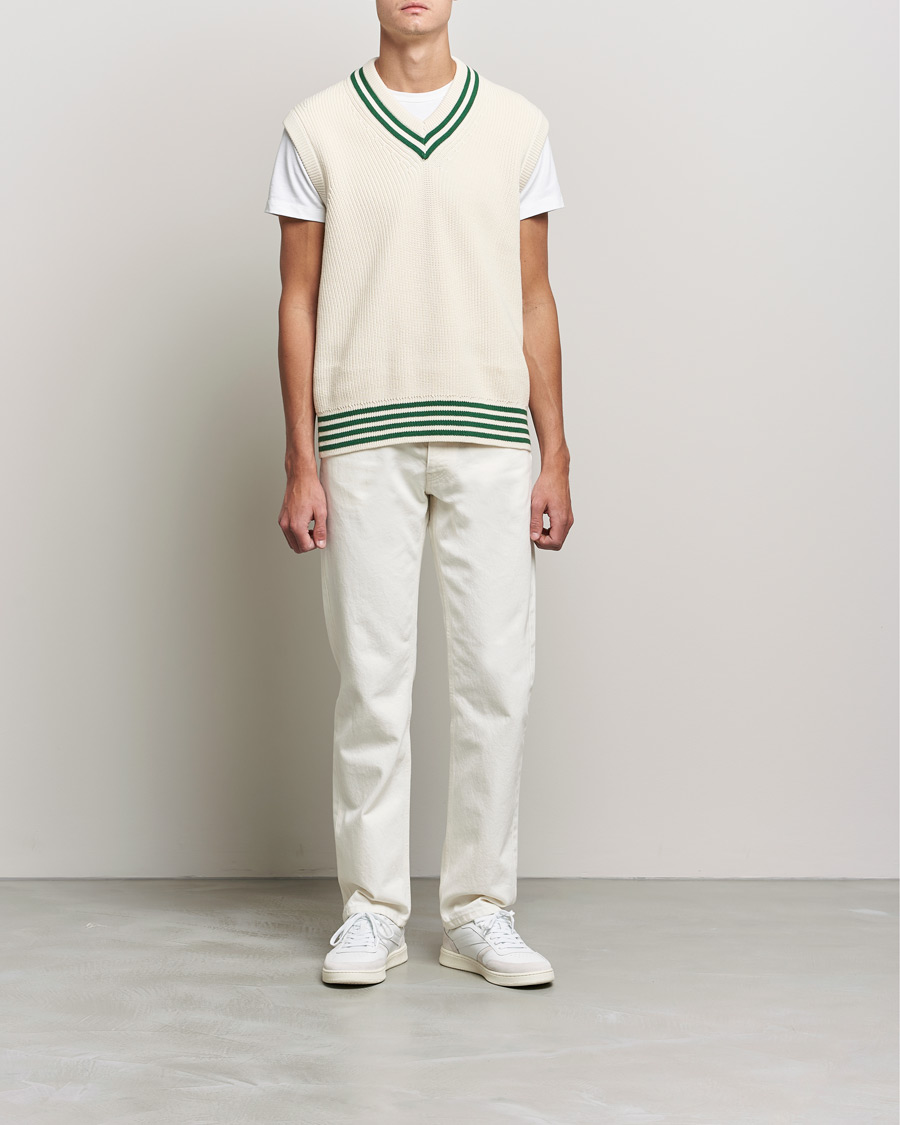 Herren | Pullover | GANT | Ribbed Cricket Knitted Slipover Creme