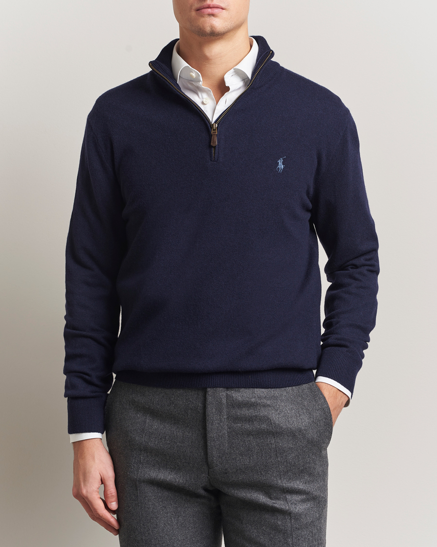 Herren | Pullover | Polo Ralph Lauren | Merino Half-Zip Sweater Hunter Navy