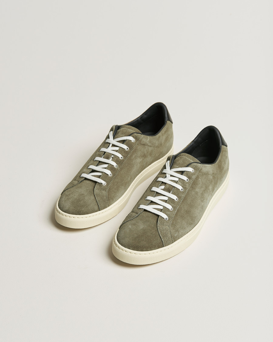 Herren | Common Projects Retro Low Suede Sneaker Olive | Common Projects | Retro Low Suede Sneaker Olive