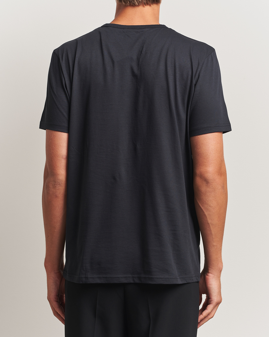 Herren | T-Shirts | Stenströms | Solid Cotton T-Shirt Black