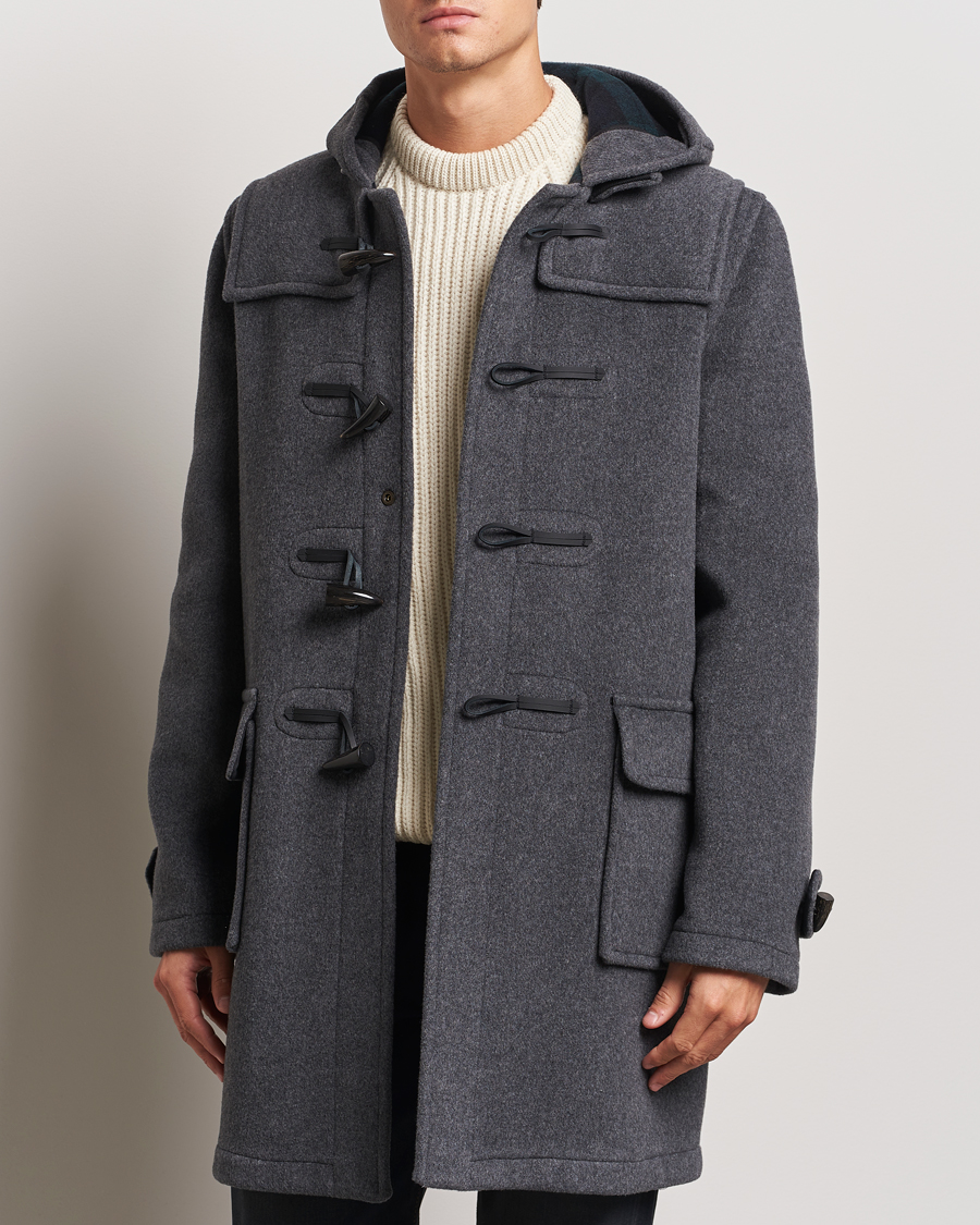 Herren |  | Gloverall | Morris Duffle Coat Grey/Blackwatch