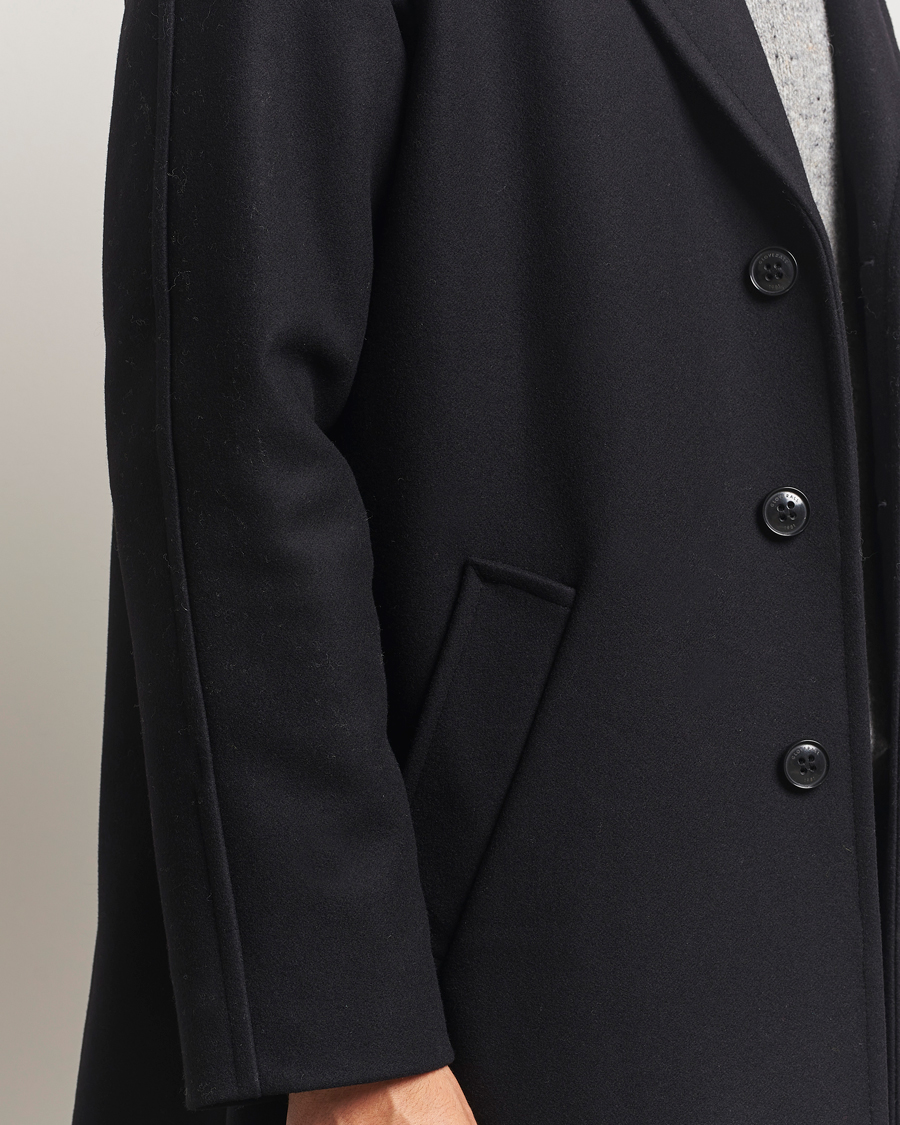 Herren | Jacken | Gloverall | Chesterfield Wool/Cashmere Refined Coat Black