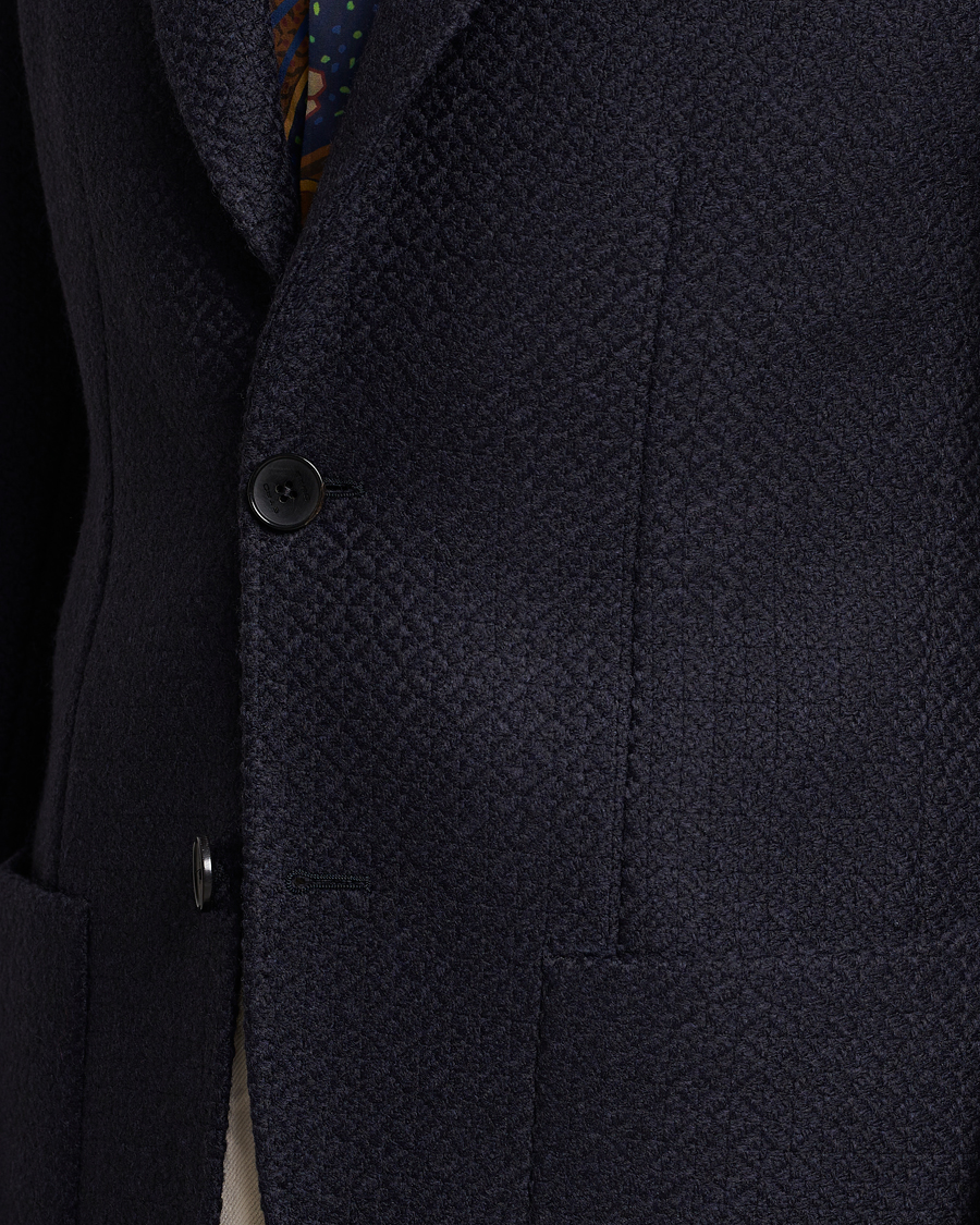 Herren | Sakkos | Etro | Jacquard Jersey Blazer Navy