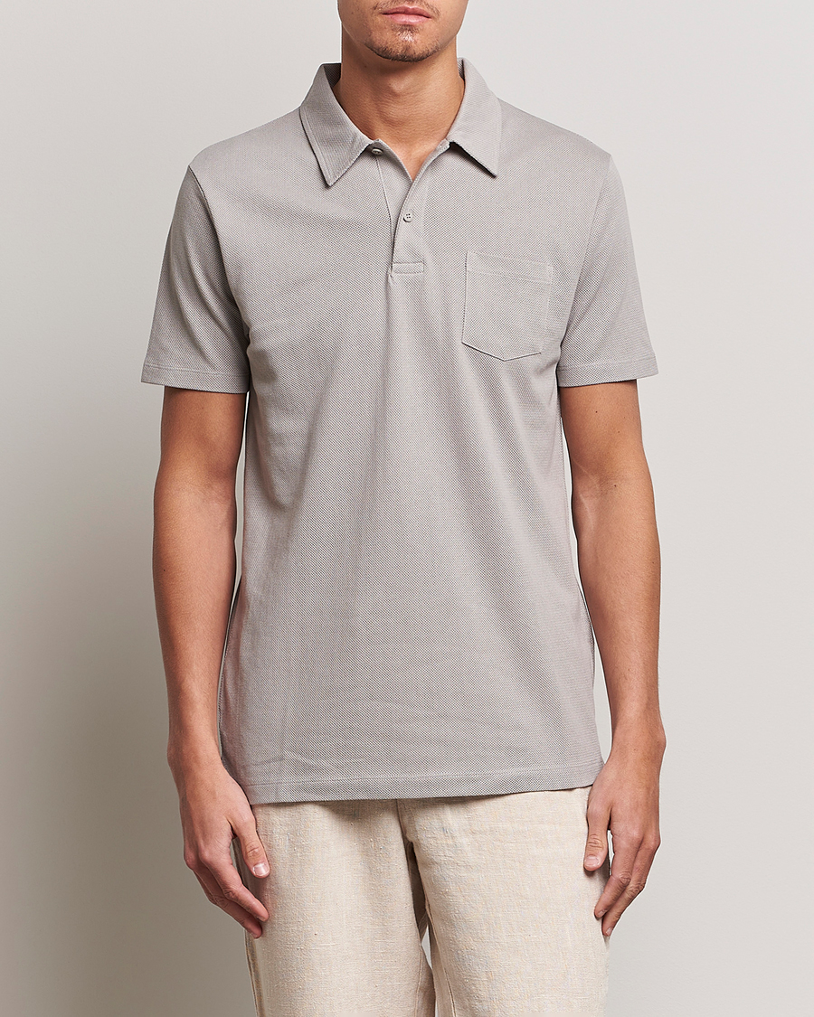 Herren |  | Sunspel | Riviera Polo Shirt Mid Grey