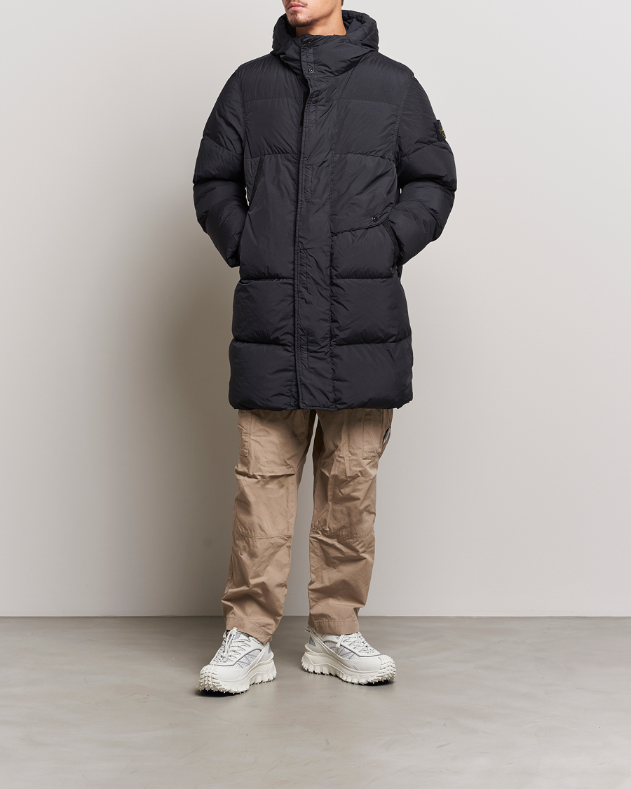 Herren | Jacken | Stone Island | Garment Dyed Recycled Nylon Long Down Jacket Black