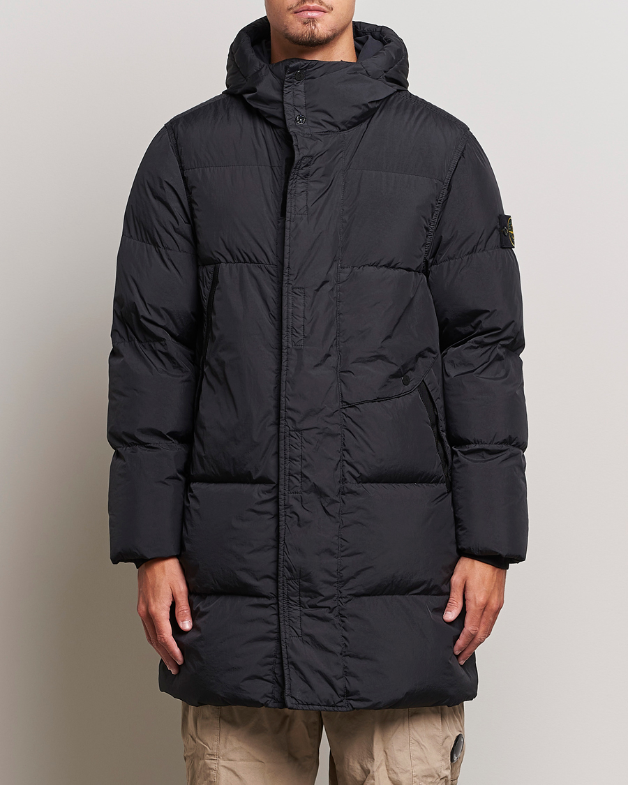 Herren | Jacken | Stone Island | Garment Dyed Recycled Nylon Long Down Jacket Black