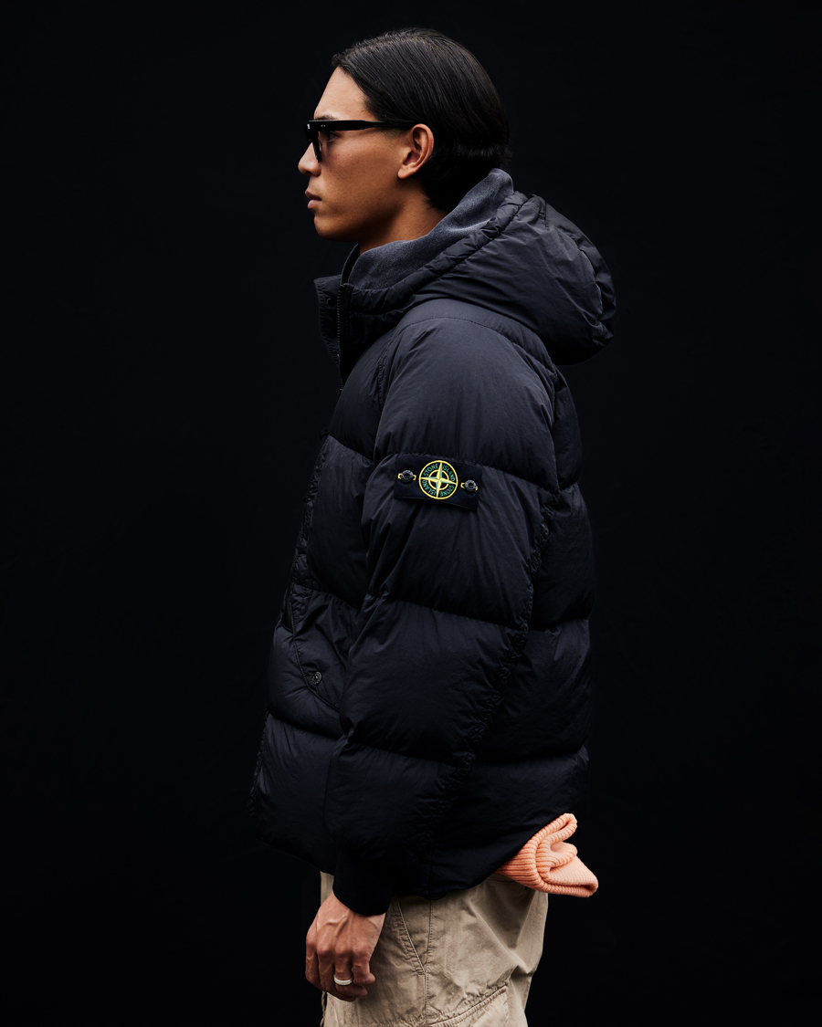 Herren | Jacken | Stone Island | Garment Dyed Recycled Nylon Long Down Jacket Black