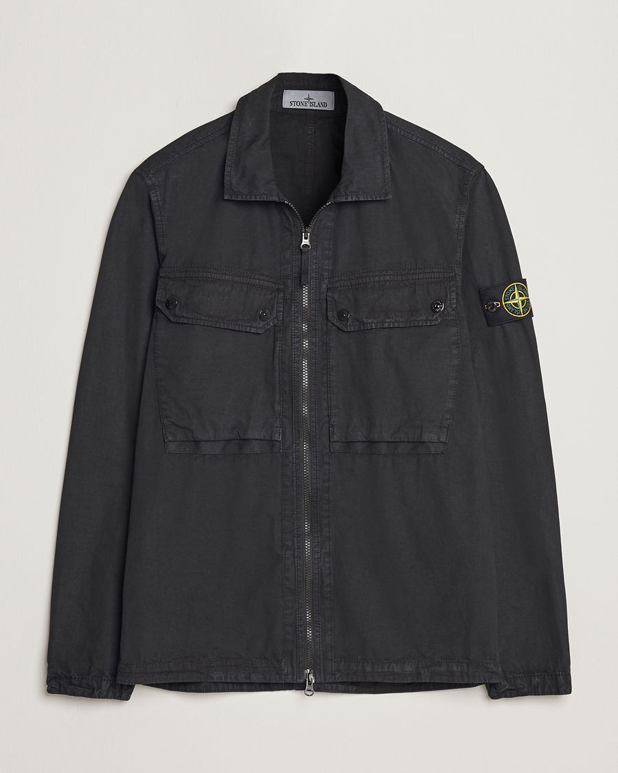 Herren | Hemden | Stone Island | Garment Dyed Cotton Overshirt Black
