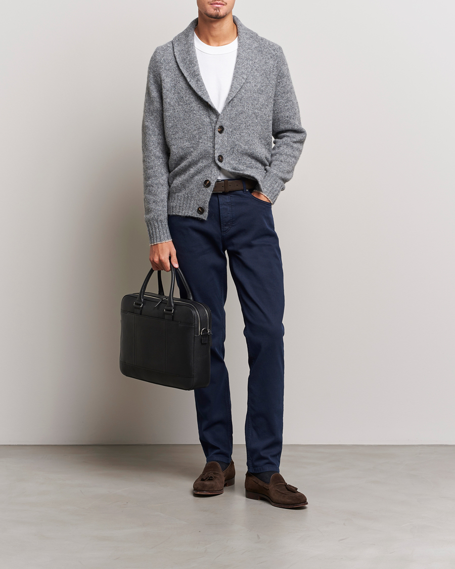 Herren | Pullover | Brunello Cucinelli | Fluffy Shawl Collar Cardigan Grey Melange