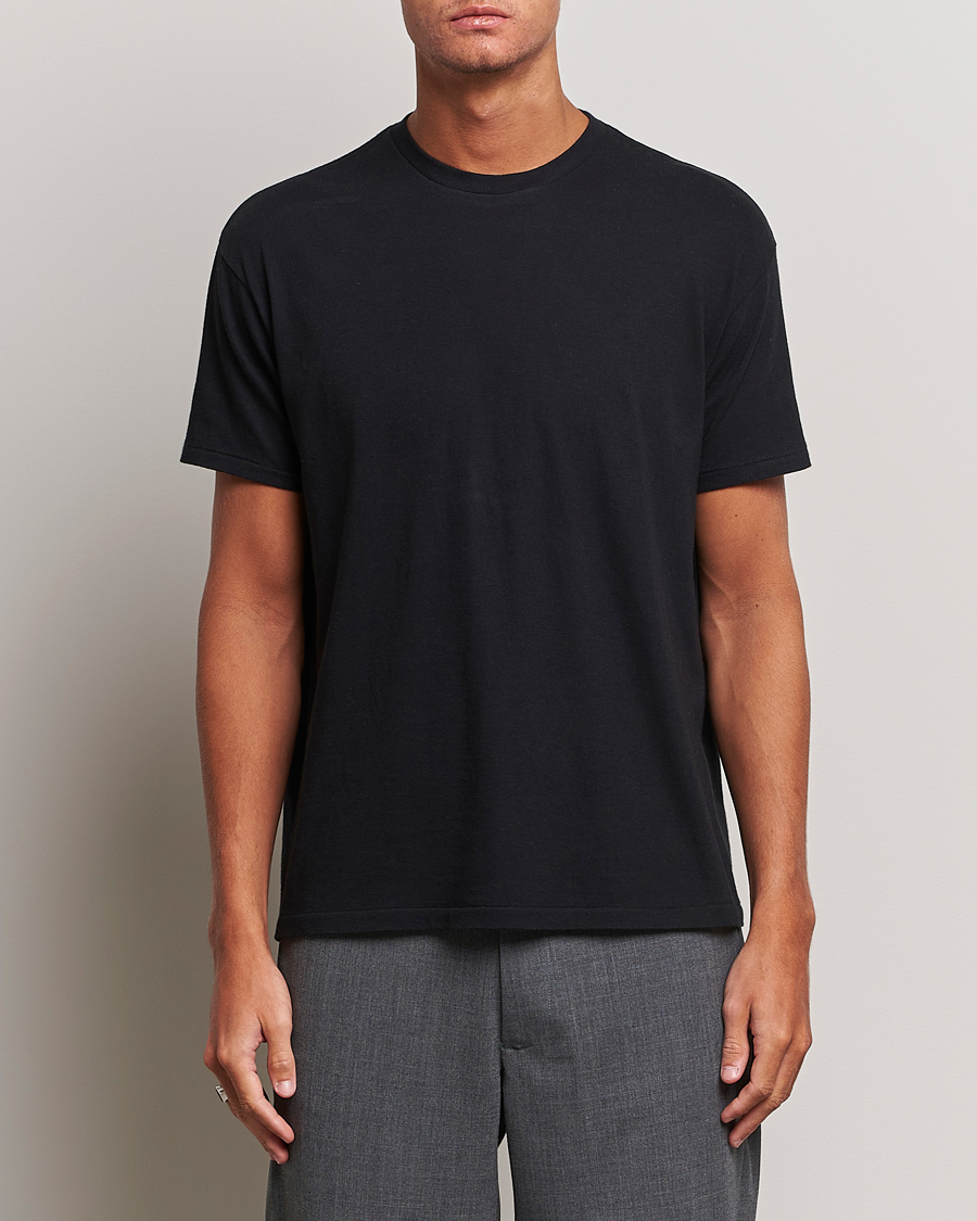 Herren |  | Auralee | Seamless Crew Neck T-Shirt Black