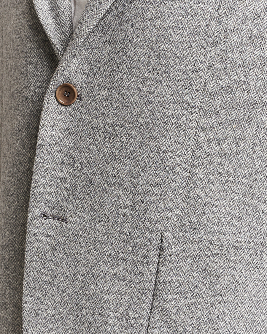 Herren | Sakkos | Morris | Archie Herringbone Blazer Grey