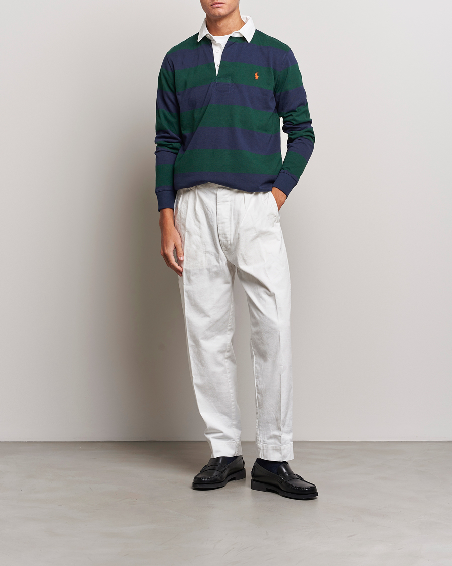 Herren | Pullover | Polo Ralph Lauren | Jersey Striped Rugger Navy/Green