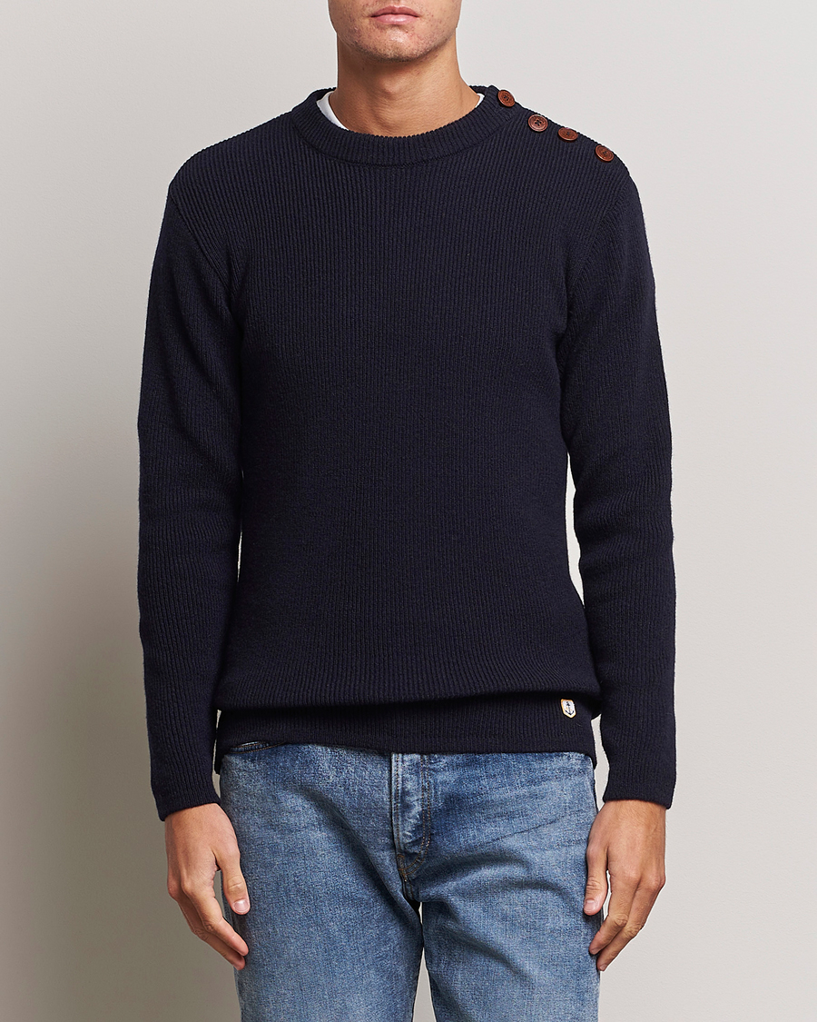 Herren |  | Armor-lux | Pull Marin Lambswool Sweater Navy