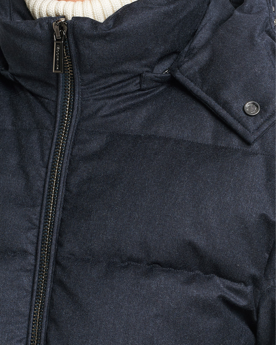 Herren | Jacken | MooRER | Brett Wool/Cashmere Hooded Jacket Blue Grey