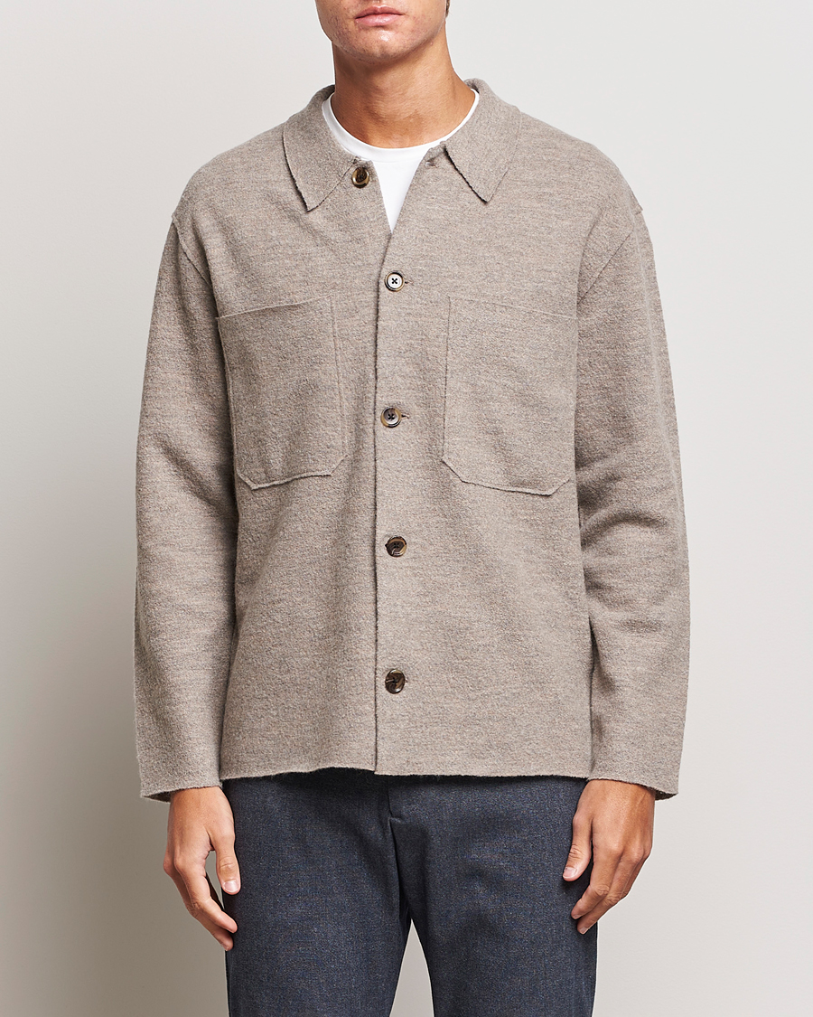 Herren |  | NN07 | Jonas Boiled Wool Cardigan Khaki