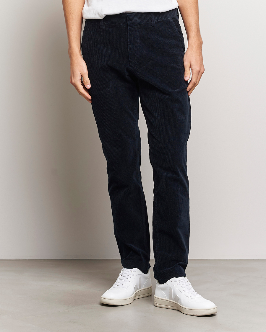 Herren | Hosen | NN07 | Theo Regular Fit Corduroy Chinos Navy Blue