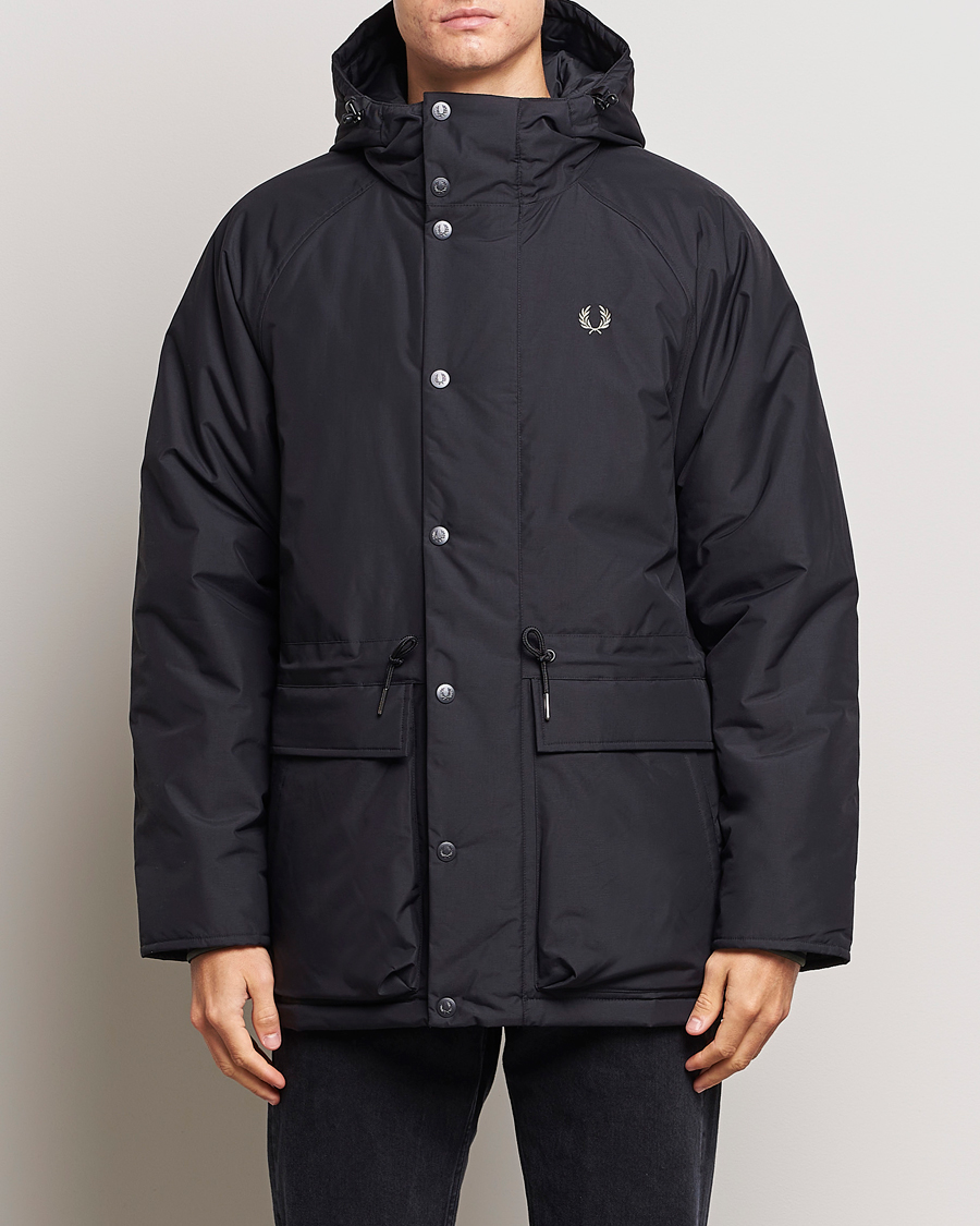 Herren | Jacken | Fred Perry | Padded Zip Through Parka Black