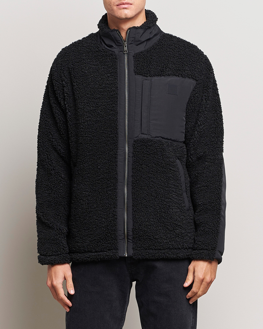 Herren | Pullover | GANT | Sherpa Fleece Full Zip Black