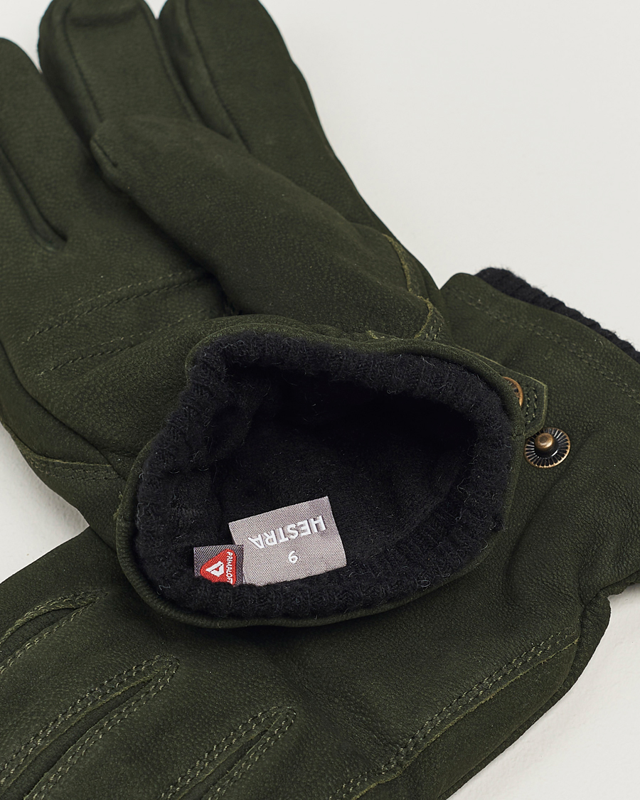 Herren | Accessoires | Hestra | Bergsvik Primaloft Lined Nubuck Glove Bottle Green