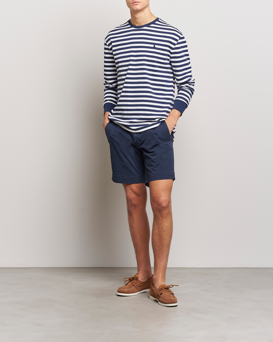 Herren | T-Shirts | Polo Ralph Lauren | Striped Long Sleeve T-Shirt Refined Navy/White