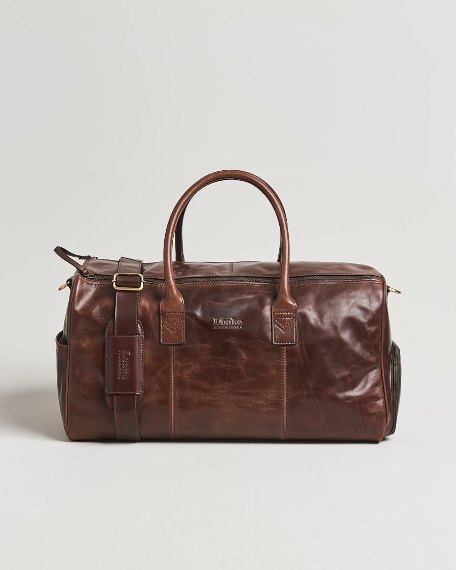 Herren | Loake 1880 Devon Leather Travel Bag Dark Brown | Loake 1880 | Devon Leather Travel Bag Dark Brown