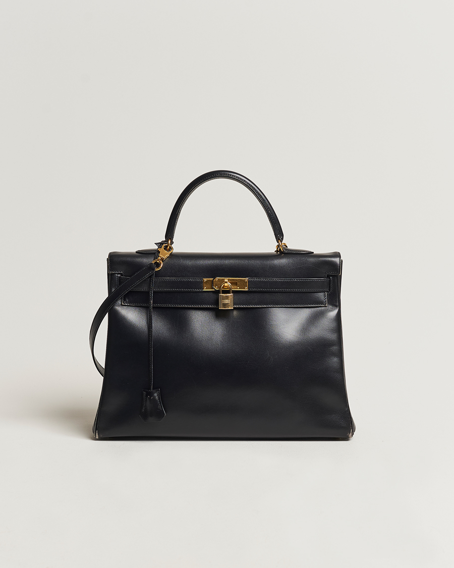 Herren | Hermès Pre-Owned Kelly 35 Handbag Black | Hermès Pre-Owned | Kelly 35 Handbag Black