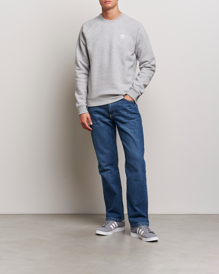 Herren | Pullover | adidas Originals | Essential Crew Neck Sweatshirt Grey Melange