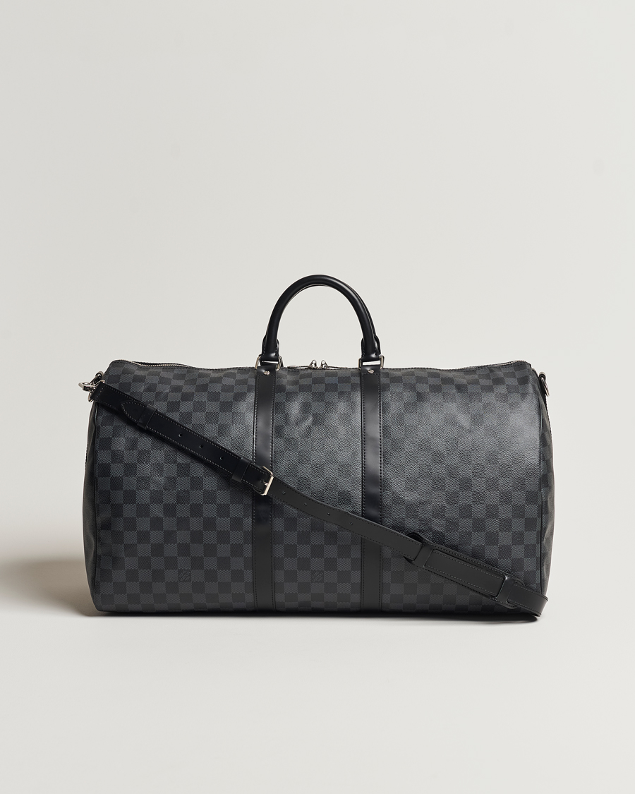 Herren | Louis Vuitton Pre-Owned Keepall Bandoulière 55 Damier Graphite | Louis Vuitton Pre-Owned | Keepall Bandoulière 55 Damier Graphite