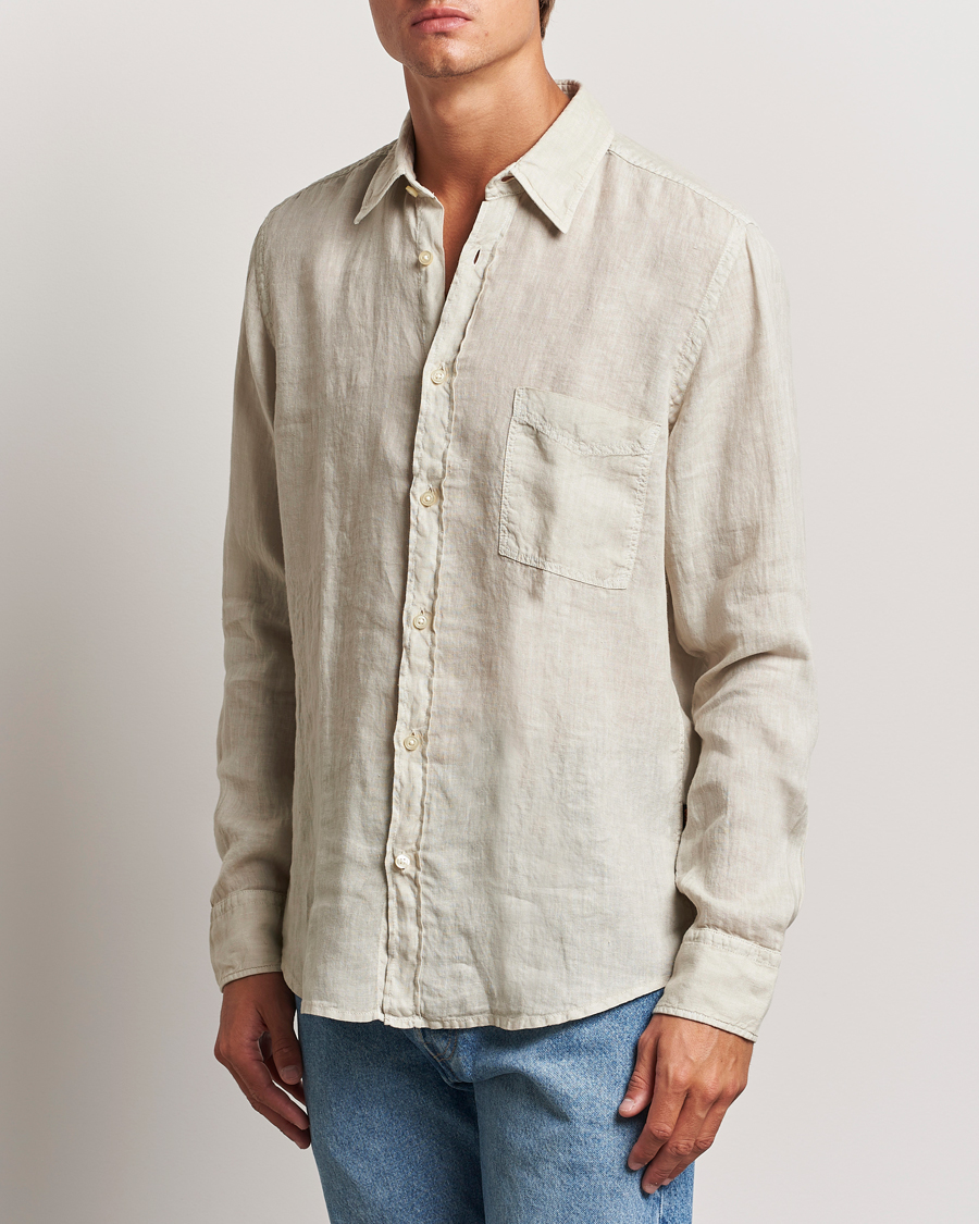 Herren | The Linen Lifestyle | BOSS ORANGE | Relegant Linen Shirt Light Beige