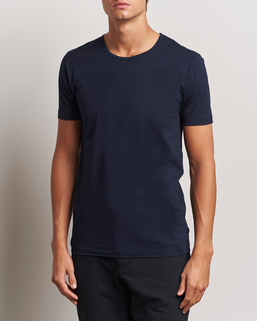 Herren |  | Zimmerli of Switzerland | Pure Comfort Crew Neck T-shirt Navy