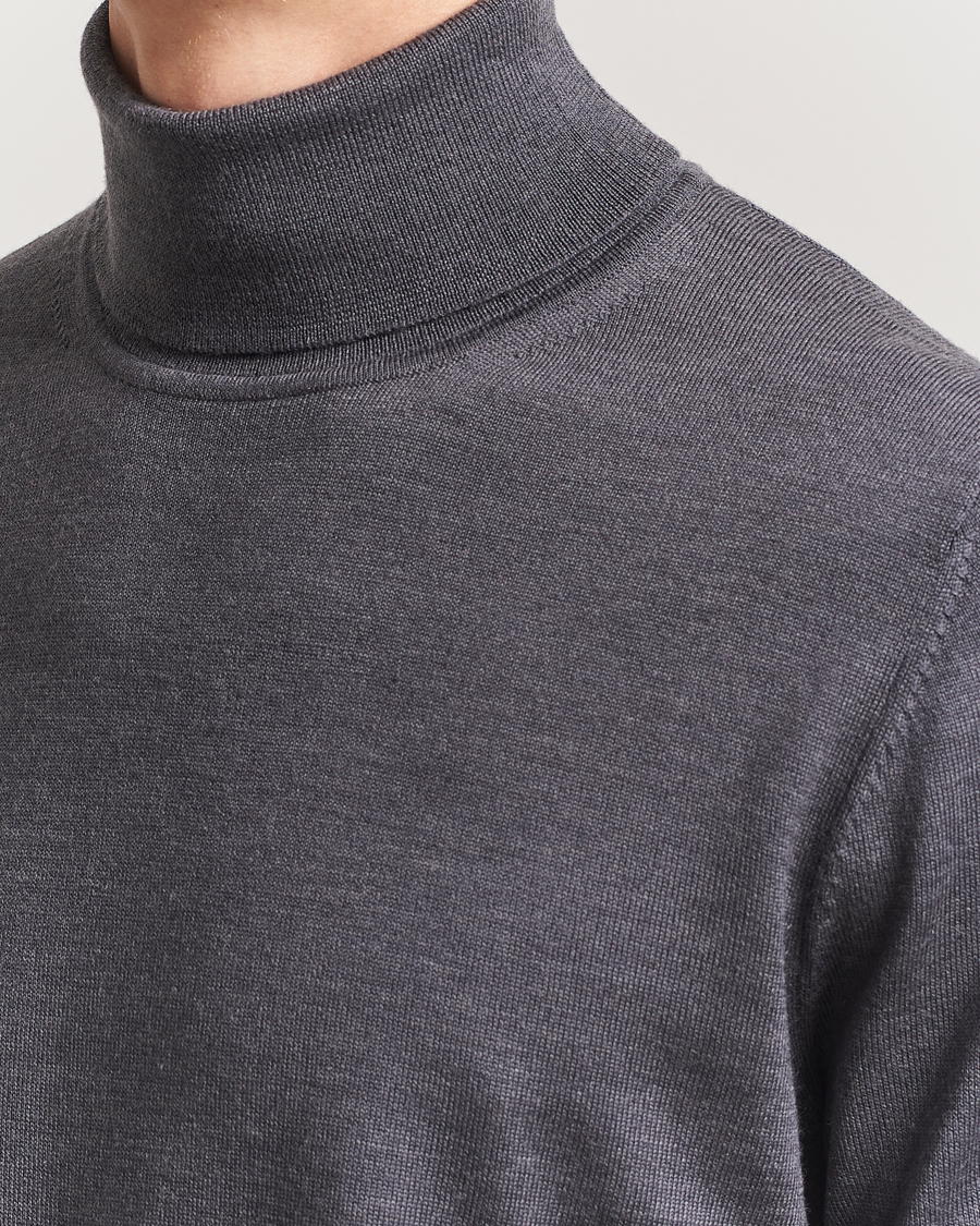 Herren | Pullover | Charles Tyrwhitt | Pure Merino Roll Neck Jumper Grey