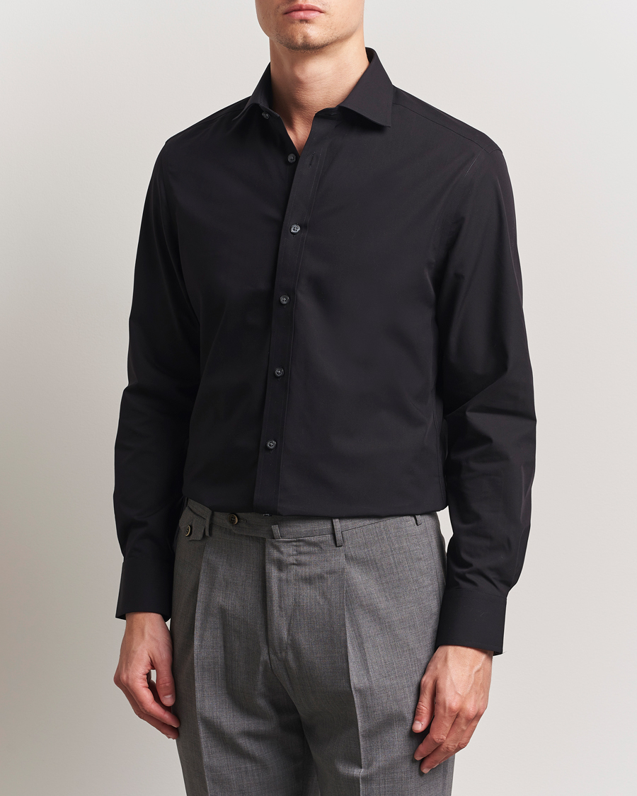 Herren | Hemden | Charles Tyrwhitt | Slim Fit Non Iron Poplin Cut Away Shirt Black