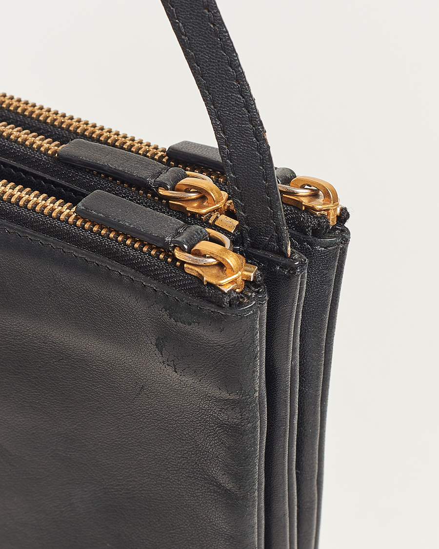 Herren | Celine Pre-Owned Trio Leather Handbag Black | Celine Pre-Owned | Trio Leather Handbag Black