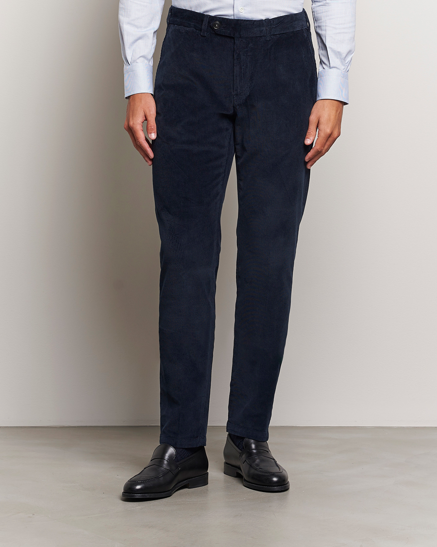 Herren |  | Canali | Slim Fit Corduroy Trousers Navy