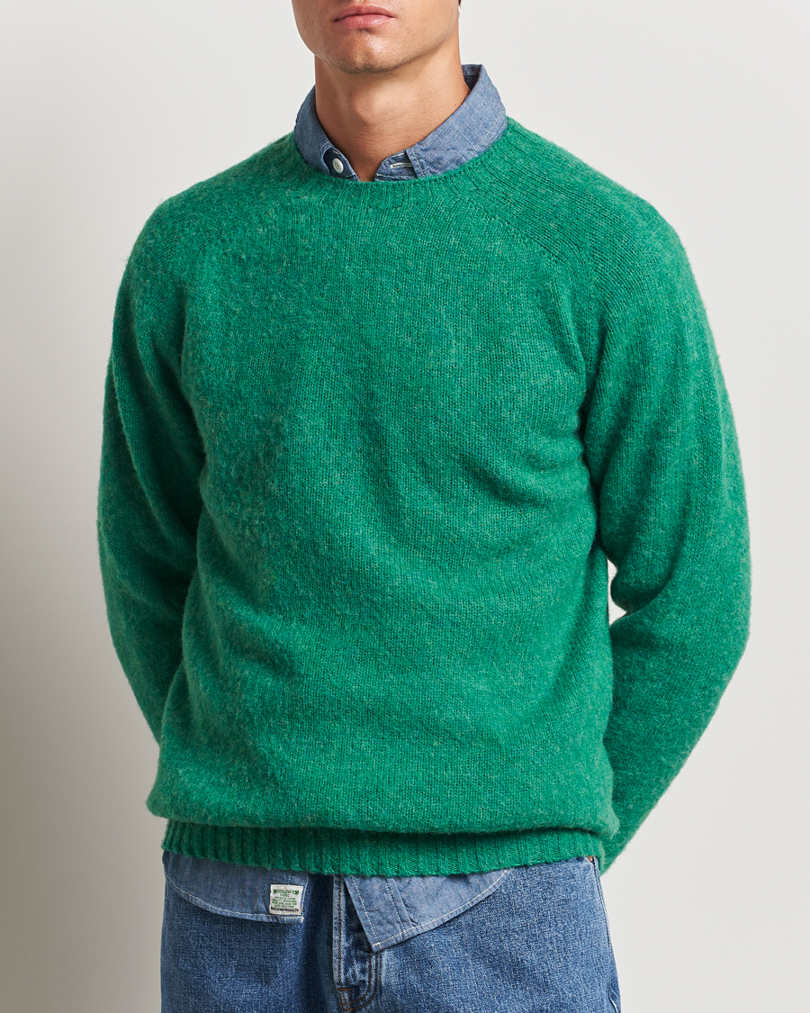 Herren |  | Harley Of Scotland | Brushed Supersoft Lambswool Crewneck Pixie