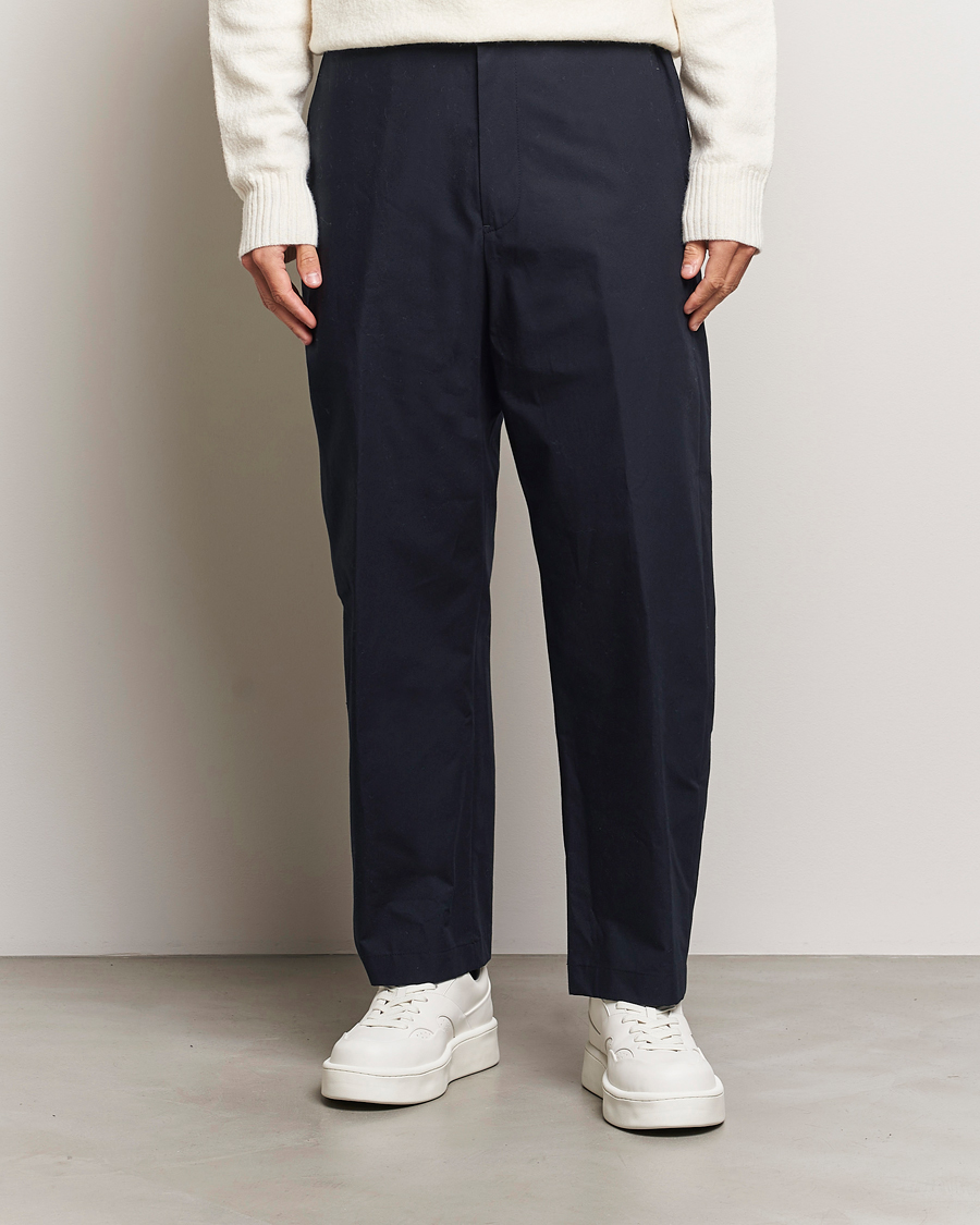 Herren |  | Jil Sander | Water Repellent Cotton Drawstring Pants Navy