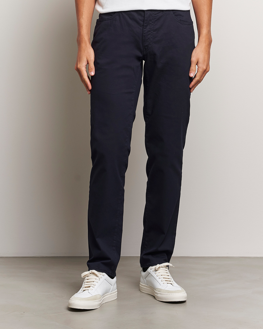 Herren | Kleidung | Brax | Cadiz Cotton Satin 5-Pocket Pants Perma Blue